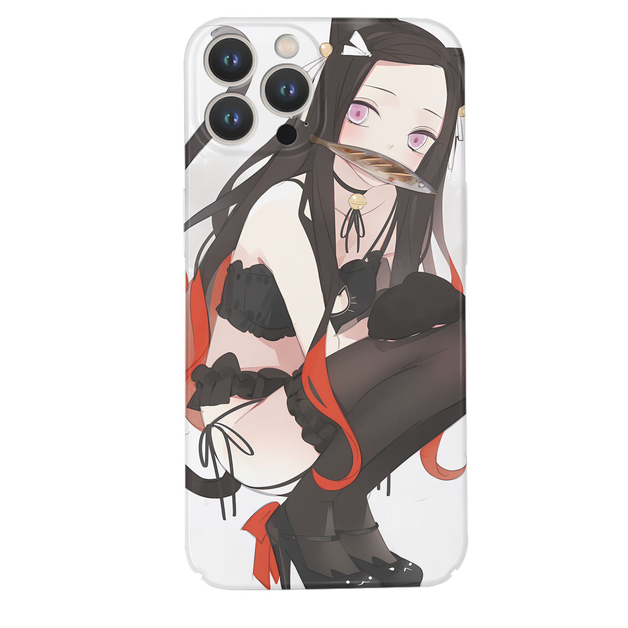 （画像用） 鬼滅の刃（きめつのやいば）竈門 禰󠄀豆子／かまど ねずこ Kamado Nezuko 【iPhone 14シリーズ対応】ハードケース